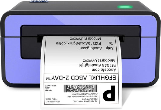 Thermal Label Printer, 4X6 Shippping Label Printer for Shipping Package, Commercial Thermal Label Maker, Compatible with Amazon, Ebay, Etsy, Shopify, Etc, Support Windows and Mac, Purple
